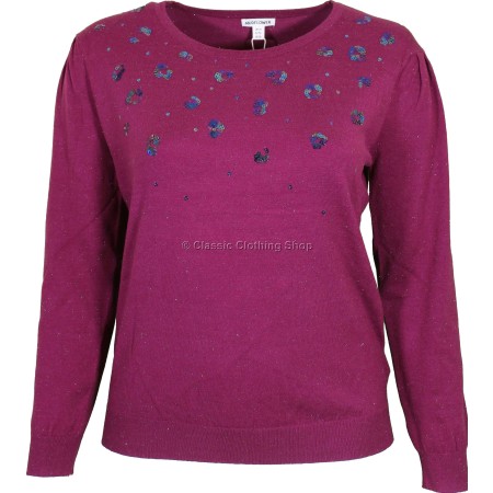 Plum Plain Lurex Jumper