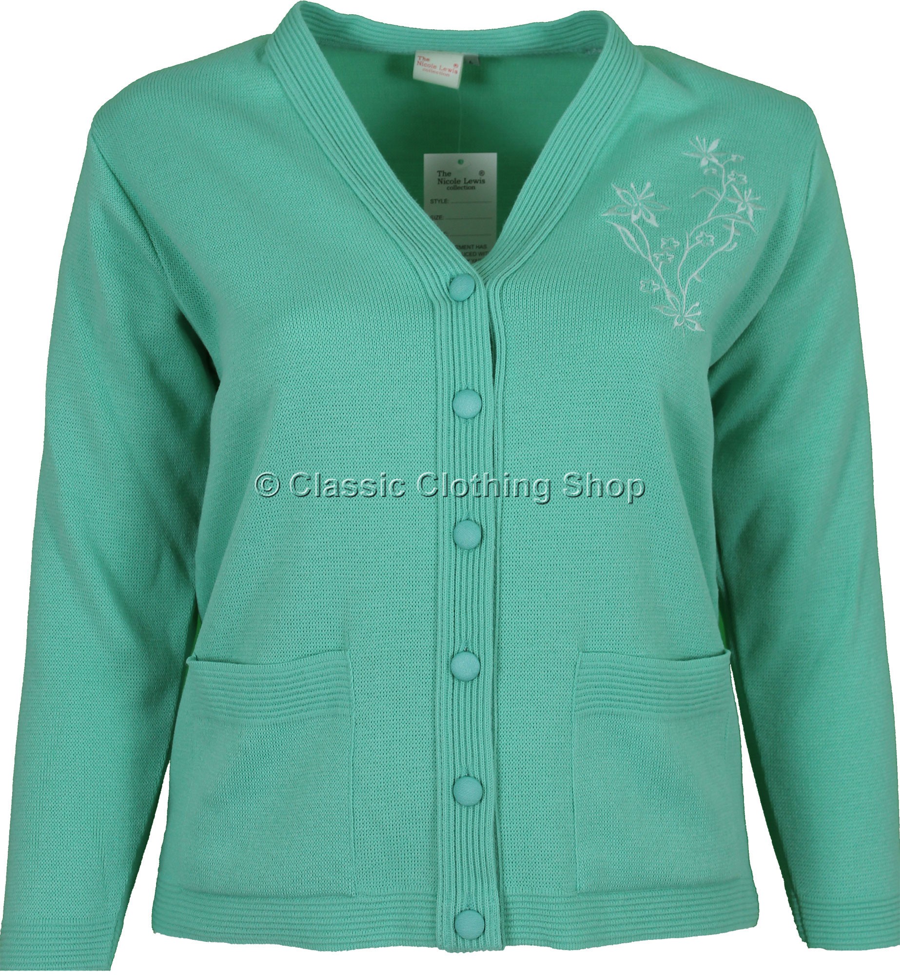 Sage Green Care VNeck Cardigan