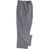 Silver Grey Herringbone Stripe Trousers