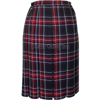 Red Fully Lined Drop Pleated Skirt