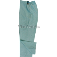Cyan Linen Look Self Pattern Trousers