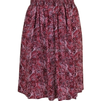 Red Paisley Printed Skirt