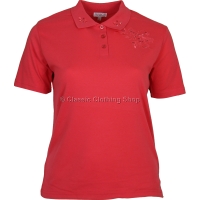 Coral Polo T-Shirt Top