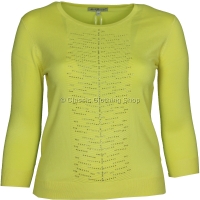 Lemon Plain Three Quarter Sleeve Jumper