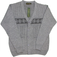 Light Grey V Neck Twin Pocket Cardigan