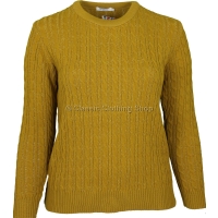 Gold Round Neck Cable Jumper