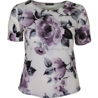 Pale Lilac Water Color Print Slinky Top