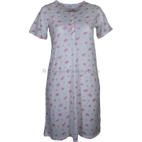 White Floral Short Sleeve Nightdress