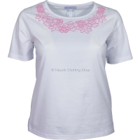White Embroidered T-Shirt Top