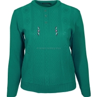 Jade Long Sleeve Motif Jumper