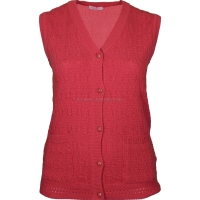 Coral V-Neck Cable Waistcoat