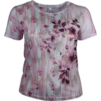 Pink Floral Print T-Shirt Top
