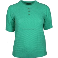 Mint Waffle Short Sleeve Jumper