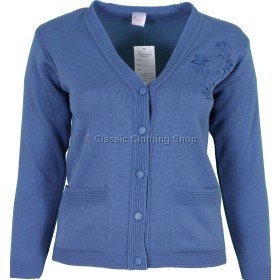 Care Denim Blue V-Neck Cardigan