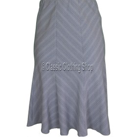Light Grey Panelled A-Line Skirt