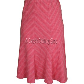 Coral Panelled A-Line Skirt