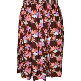 Brown Floral Printed Skirt