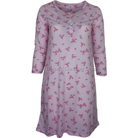 Pink 'Pink Blossom' Floral Long Sleeve Nightdress
