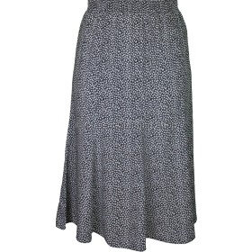 Black Floret Printed Panelled Skirt