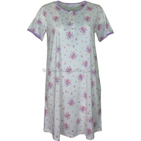 Ivory Summer Bouquet Short Sleeve Nightdress