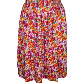 Pink Floral Printed Skirt