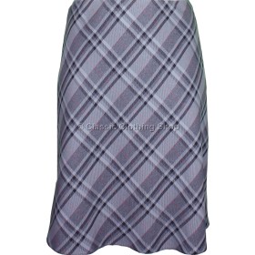 Grey Diamond Check Lined Skirt