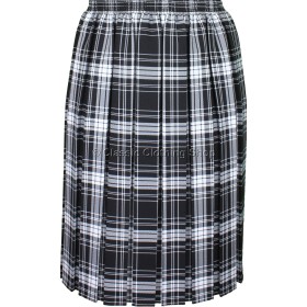 Black & White Fully Elasticated Box Pleated Skirt