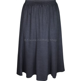 Charcoal Dogtooth Paneled Skirt