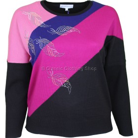 Raspberry Round Neck Long Sleeve Jumper 