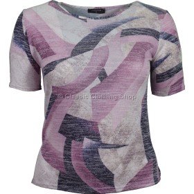 Pink Abstract Print Viscose Top