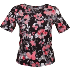 Pink Floral Printed Slinky Top