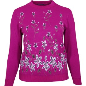 Fuchsia Floral Jacquard Jumper