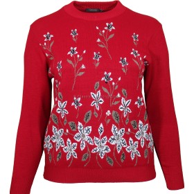 Red Floral Jacquard Jumper