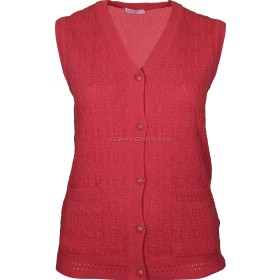 Coral V-Neck Cable Waistcoat