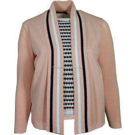 Peach Combination Twin Set Look Jumper