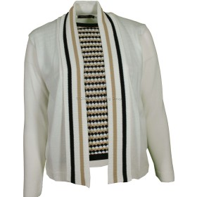 Cream Combination Twin Set Look Jumper