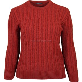 Burnt Orange Plain Long Sleeve Jumper